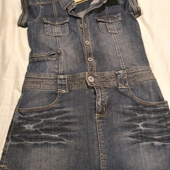Calvin Klein Denim Mini-Dress XS - Picture 2 of 7